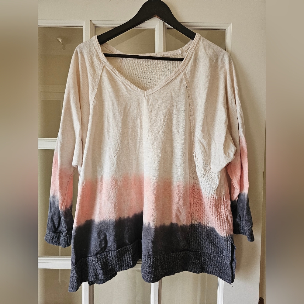 Oversized Tie dye sweater off the shoulder